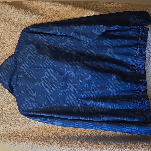Reebok Navy Patterned Windbreaker Jacket - Picture 7 of 7